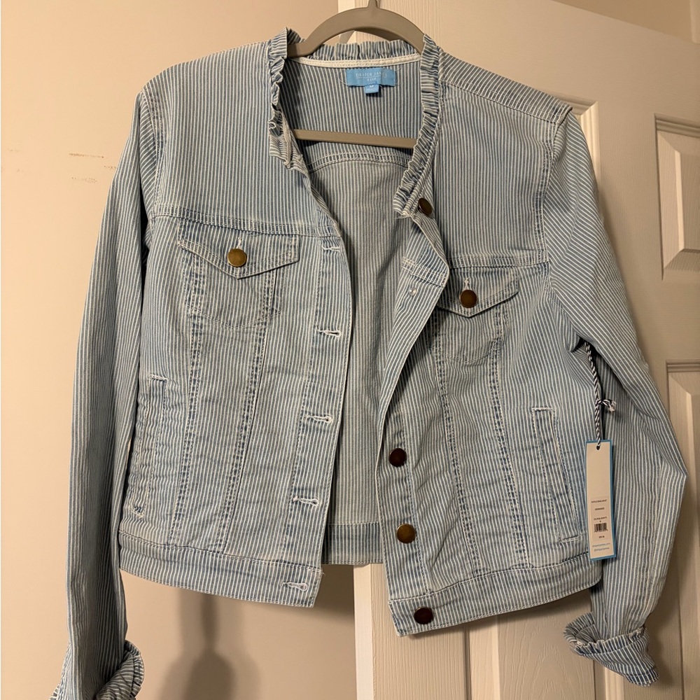Draper James Women's Blue Striped Jacket